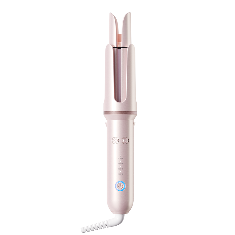 Pink DYHOO 392 automatic curling iron on a white background