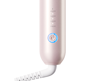 Power control and cord detail of the DYHOO Automatic Curling Iron