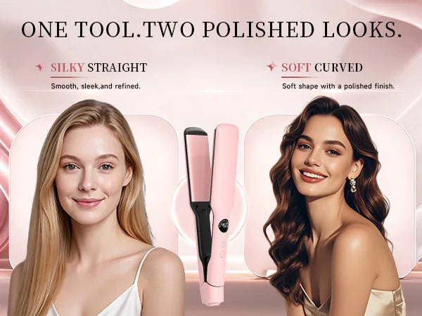 Sleek straight and soft curved hairstyle inspiration for the DYHOO Ceramic Hair Straightener